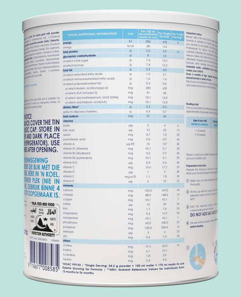 Kabrita Growing Up Formula 800 gram